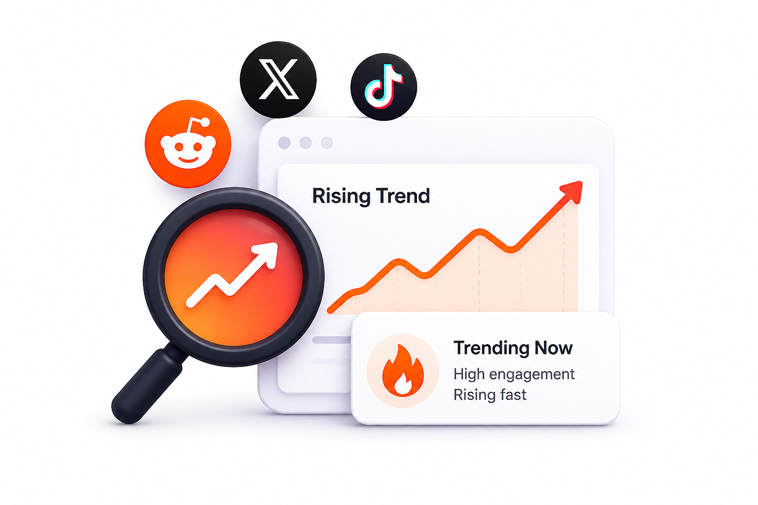 Growing trends illustration